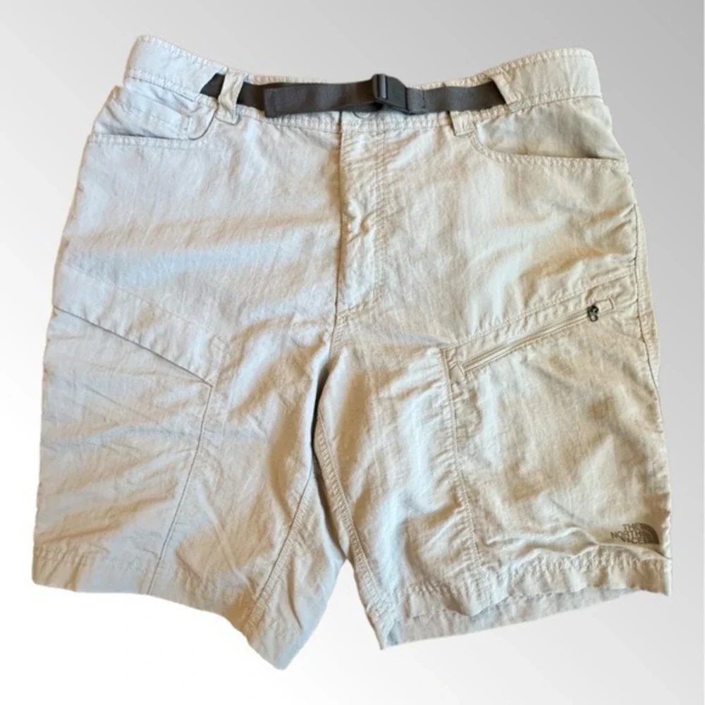 The North Face‎ Hiking Shorts Mens XL Taupe/Gray Integrated Belt Utility Pockets